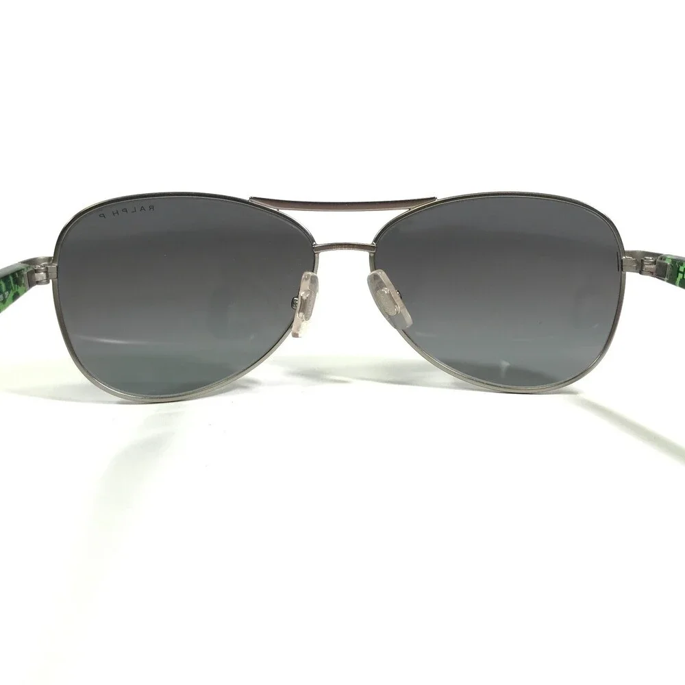 Ralph Lauren Sunglasses RA4108 494/T3 Gunmetal Green Cheetah Print w Gray Lenses